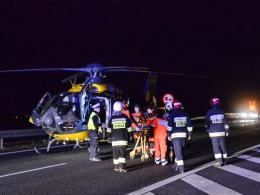 Wypadek na autostradzie A4, 5 osób w szpitalu