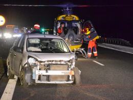 Wypadek na autostradzie A4, 5 osób w szpitalu