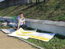 Opolanki pomalowały mural nad Odrą
