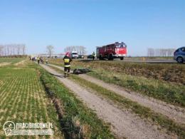 Wypadek motocyklisty na obwodnicy Lubrzy