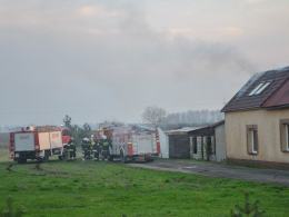 Pożar domu jednorodzinnego w Skarbiszowie