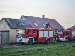 Pożar domu jednorodzinnego w Skarbiszowie