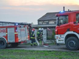 Pożar domu jednorodzinnego w Skarbiszowie