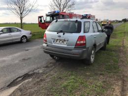 Laweta odczepiła się w czasie jazdy, kobieta została ranna