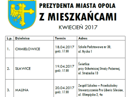 Harmonogram spotkań.