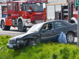 Wypadek w Sosnówce, dwie osoby ranne