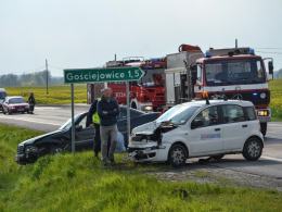 Wypadek w Sosnówce, dwie osoby ranne
