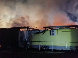 Spłonął market spożywczy w Ozimku