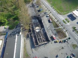 2 miliony zł strat po pożarze Biedronki. Zobacz zdjęcia z drona.