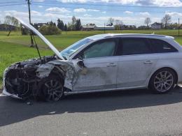 Wypadek pod Olesnem, w akcji śmigłowiec LPR