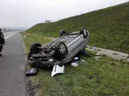 Dachowanie na autostradzie A4