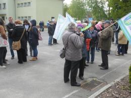 Prezydent Wiśniewski w Czarnowąsach. Protestujący: "Zaborca, zaborca!".