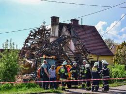 Wybuch butli z gazem w Nowakach. Zawalił się dom.