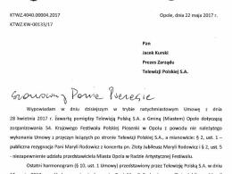 Miasto wypowiedziało umowę Telewizji Polskiej! KFPP w czerwcu nie będzie!