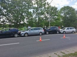 Karambol 5 samochodów na ul. Wrocławskiej