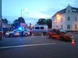 O krok od tragedii. Tir wjechał na skrzyżowanie na czerwonym świetle.