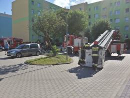 Niedopałek przyczyną pożaru pufy na balkonie?