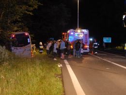 Nocne zderzenie autokaru i busa w Opolu. Są ranni.