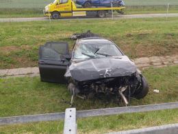 Dwa poranne wypadki na A4. Jeden kierowca nietrzeźwy, drugi dachował