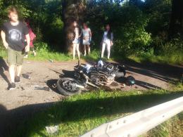 Tragiczny wypadek motocyklisty przed Dąbrową.