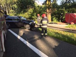 Tragiczny wypadek motocyklisty przed Dąbrową.