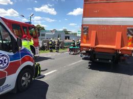 Wypadek na DW 414 we Wrzoskach. Zderzenie TIR-a z osobówką