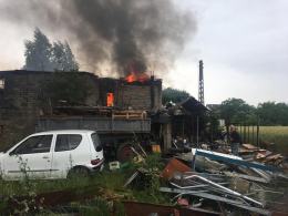 Pożar budynku gospodarczego w Opolu-Sławicach