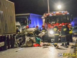 Nocny wypadek na A4. Cztery osoby w szpitalu
