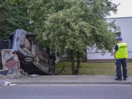 Wjechał w mur w Siołkowicach Starych