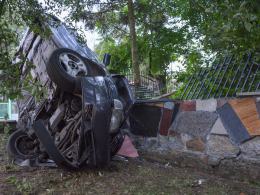 Wjechał w mur w Siołkowicach Starych