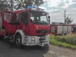 Duży pożar jęczmienia w Dobiercicach