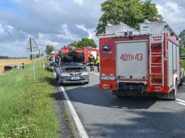 Niebezpieczne zdarzenie na DK 94 koło Leśniczówki. Ranne dzieci
