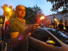 "W Polsce skończyła się demokracja!". Protest i blokada drogi w Opolu