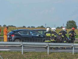 Zderzenie 6 samochodów na autostradzie A4