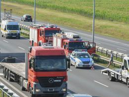 Zderzenie 6 samochodów na autostradzie A4