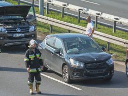 Zderzenie 6 samochodów na autostradzie A4