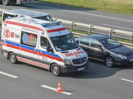 Zderzenie 6 samochodów na autostradzie A4