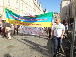 Protest w rocznicę wydania decyzji o powiększeniu Opola