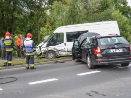 Zderzenie dwóch aut w Niemodlinie. Jedna osoba ranna