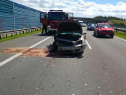 Dwie osoby ranne w wypadku na autostradzie A4