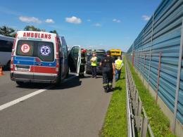 Dwie osoby ranne w wypadku na autostradzie A4