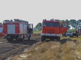 Pożar zboża w Kurzniach. Straty rzędu 25 tys. złotych