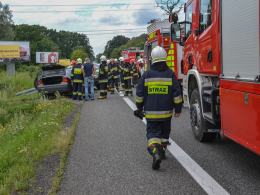 Wahadło przy wylocie z Opola. Zderzenie opla i forda
