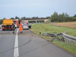 Uderzył w barierki na A4. Mieszkaniec Śląska w szpitalu