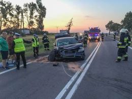 Wypadek w Zimnicach Wielkich. Trzy osoby w szpitalu