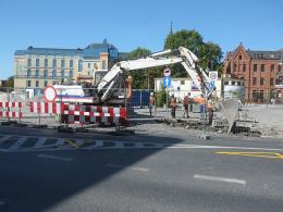 Wjazd na plac Kopernika z ul. Żeromskiego został zamknięty
