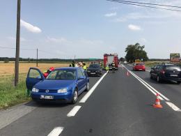 Dwie osoby ranne na DK 46 niedaleko Niemodlina.
