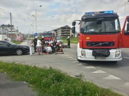 50-letnia motocyklistka ranna w wypadku na Alei Solidarności