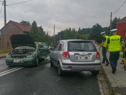 Zderzenie dwóch samochodów w Kostowie