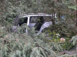 Volvo i volkswagen zderzyły się na autostradzie A4